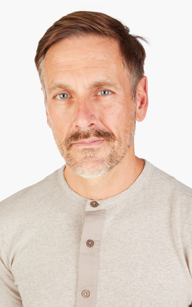 Pike Brothers 1927 Henley Shirt Longsleeve Ecru Melange