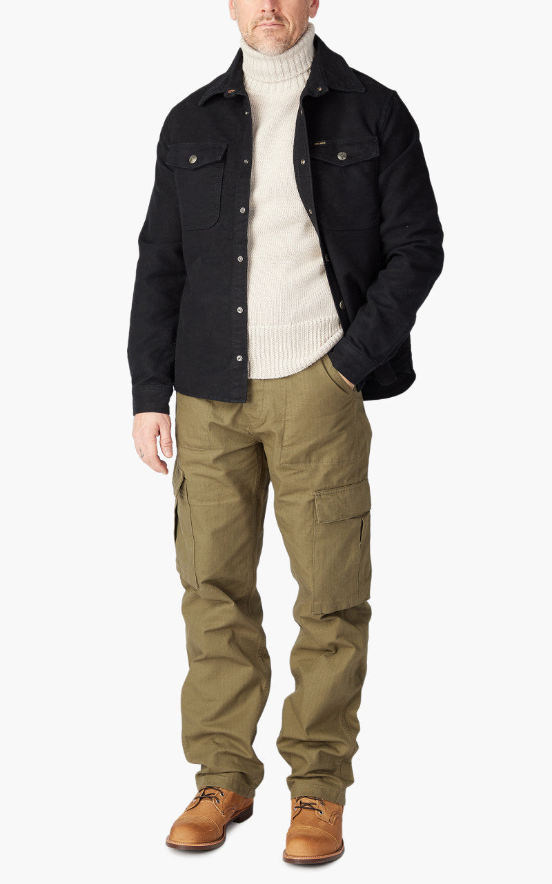 Pike Brothers 1943 CPO Shirt Moleskin Sulphur Black