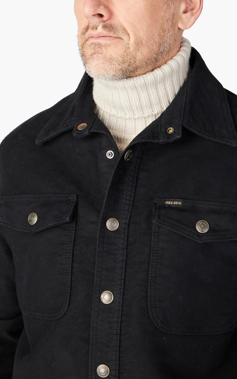 Pike Brothers 1943 CPO Shirt Moleskin Sulphur Black
