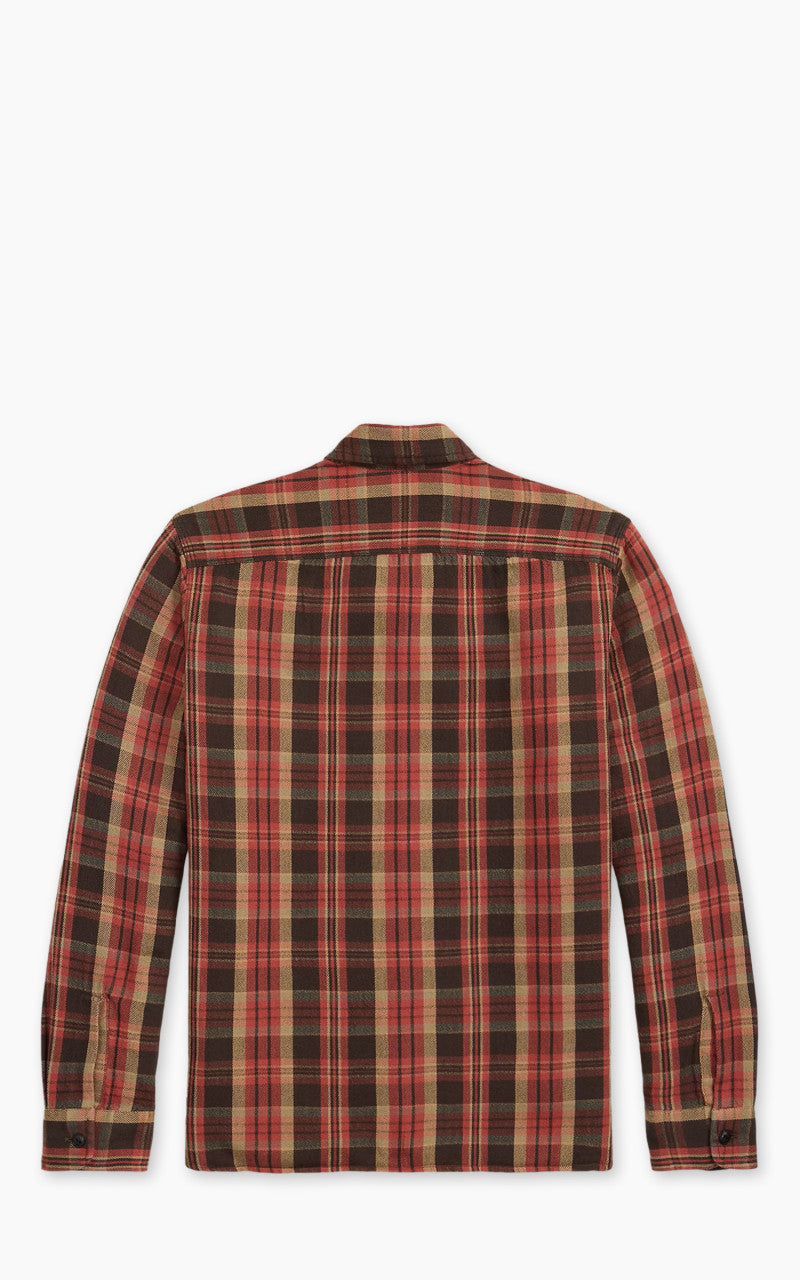 RRL Plaid Twill Workshirt Red/Black Multi