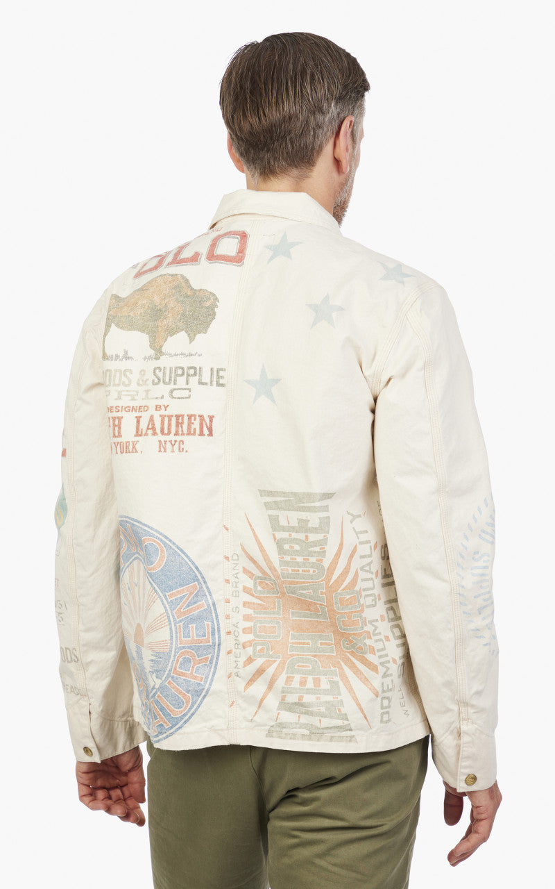 Polo Ralph Lauren Denim Graphic Painter Jacket Natural Multi