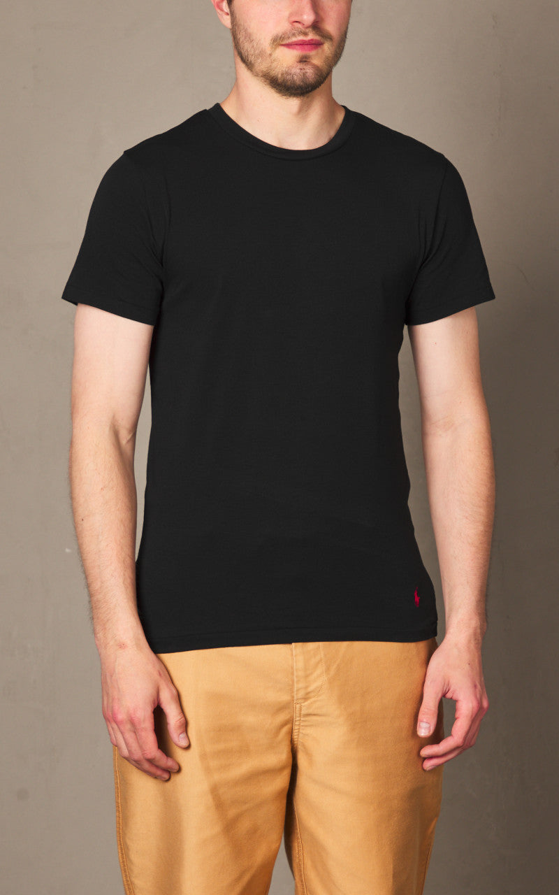 Polo Ralph Lauren Classic Crewneck Undershirt 2-Pack Black