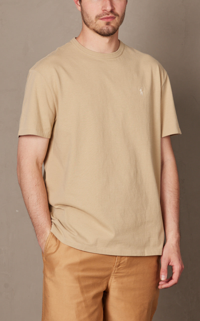 Polo Ralph Lauren Classic Fit Jersey Crewneck T-Shirt Beige