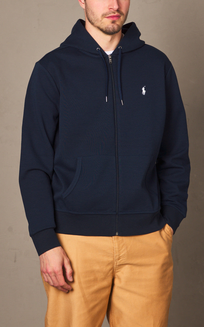 Polo Ralph Lauren Double-Knit Full-Zip Hoodie Navy