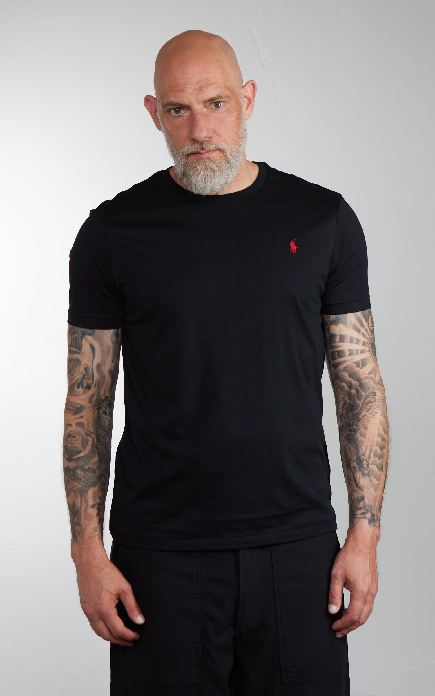 Polo Ralph Lauren Custom Slim Fit Jersey Crewneck T-Shirt Black