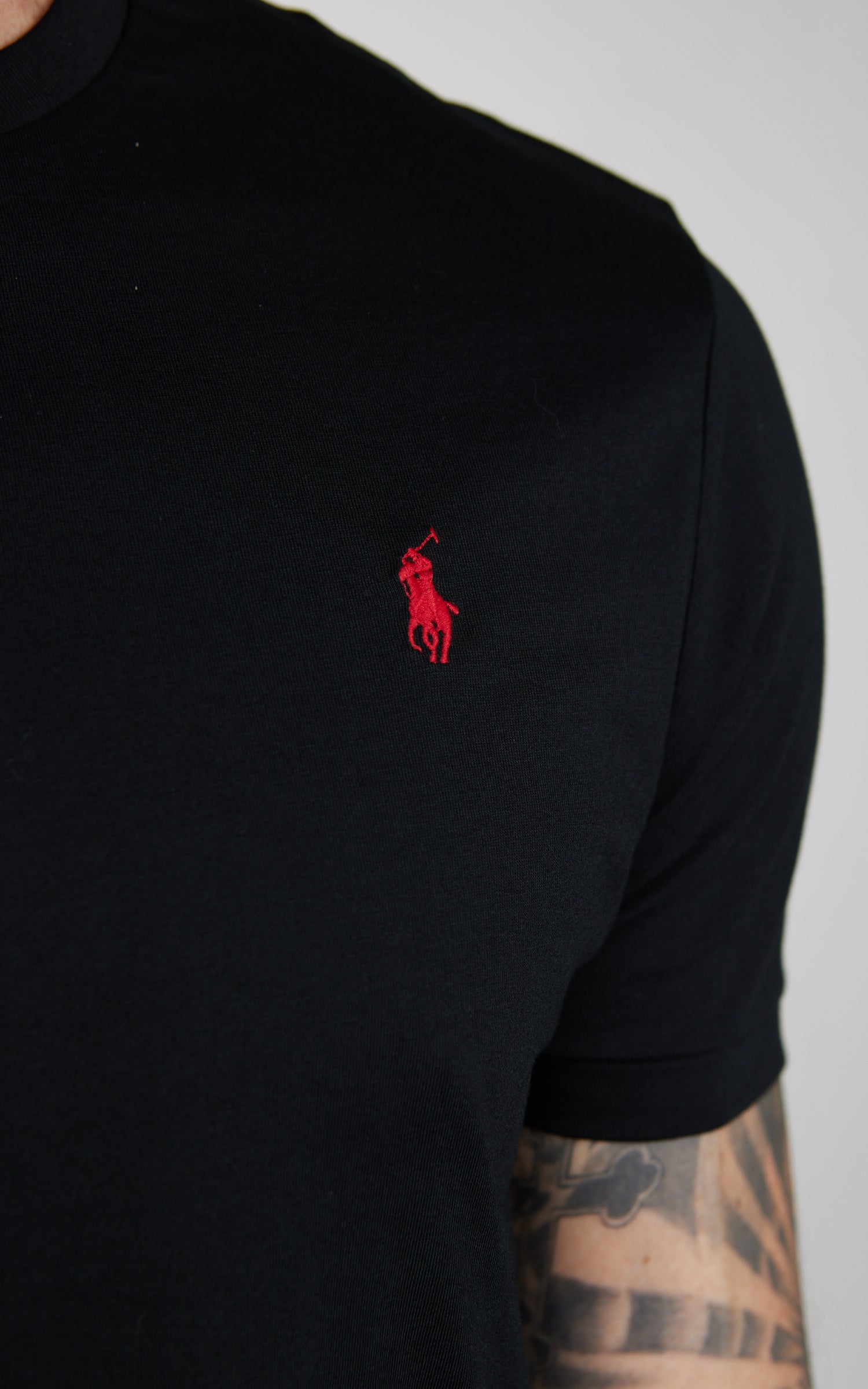 Polo Ralph Lauren Custom Slim Fit Jersey Crewneck T-Shirt Black
