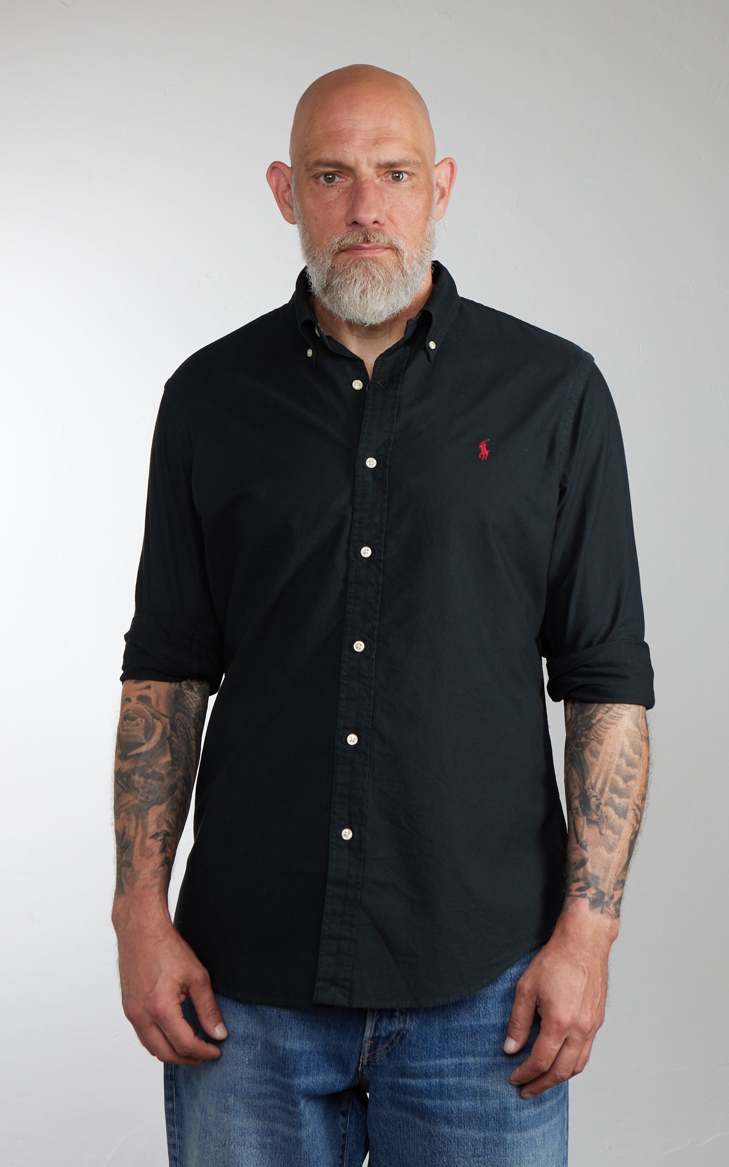 Polo Ralph Lauren Custom Fit Garment-Dyed Oxford Shirt Black