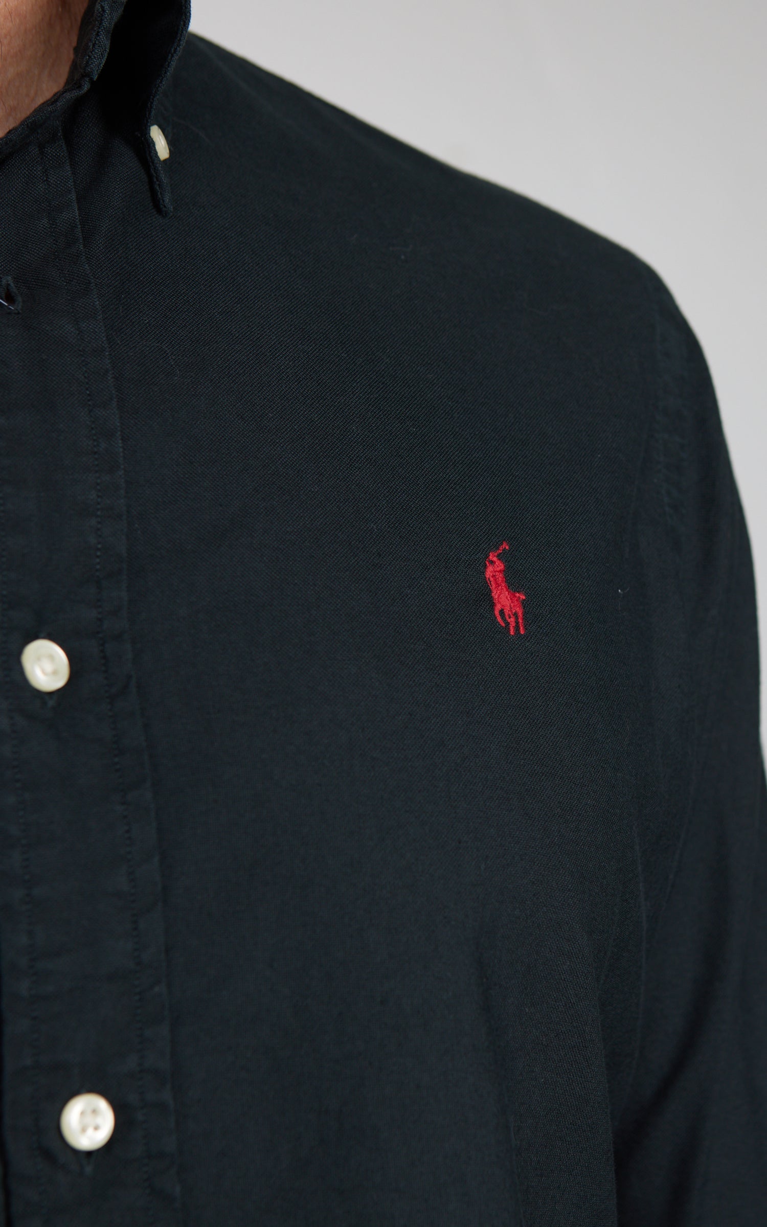Polo Ralph Lauren Custom Fit Garment-Dyed Oxford Shirt Black