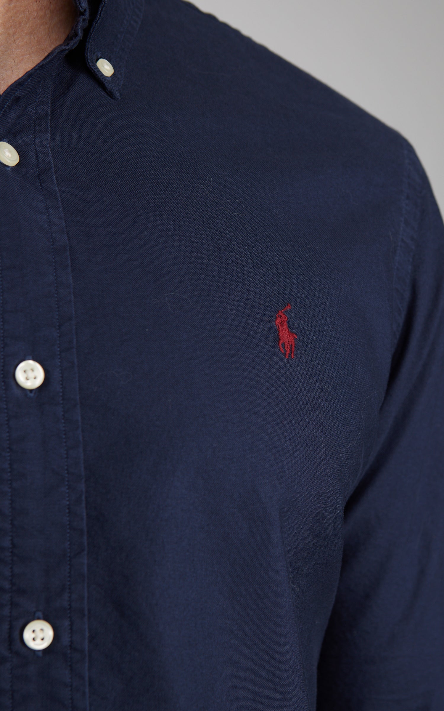 Polo Ralph Lauren Custom Fit Garment-Dyed Oxford Shirt Navy