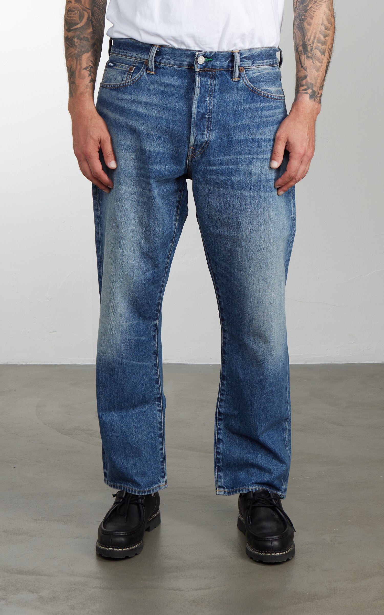 Polo Ralph Lauren Vintage Classic Distressed Jean Kensington Wash