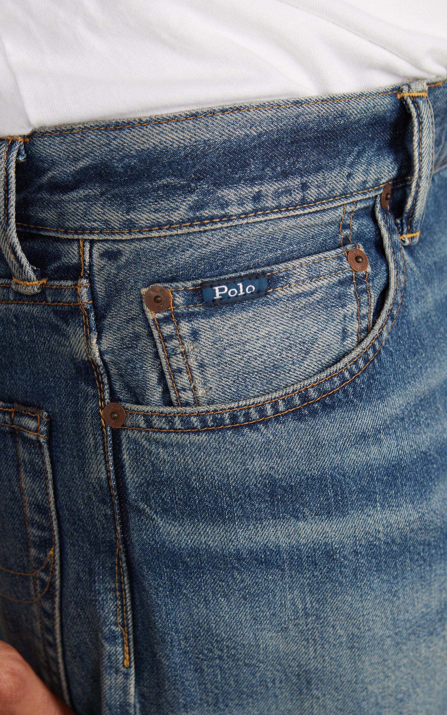 Polo Ralph Lauren Vintage Classic Distressed Jean Kensington Wash
