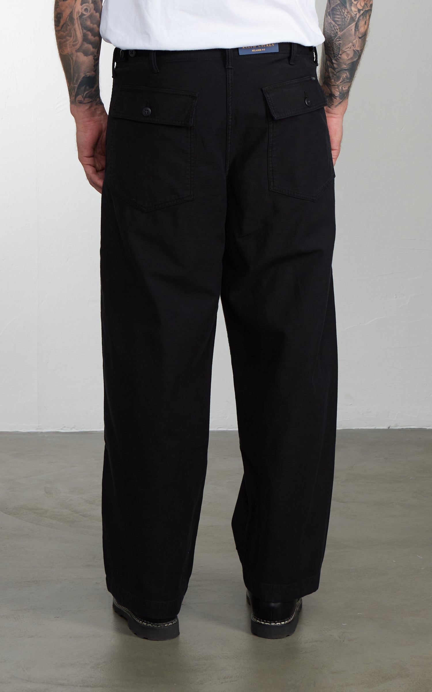 Polo Ralph Lauren Relaxed Fit Reverse Sateen Utility Pant Black