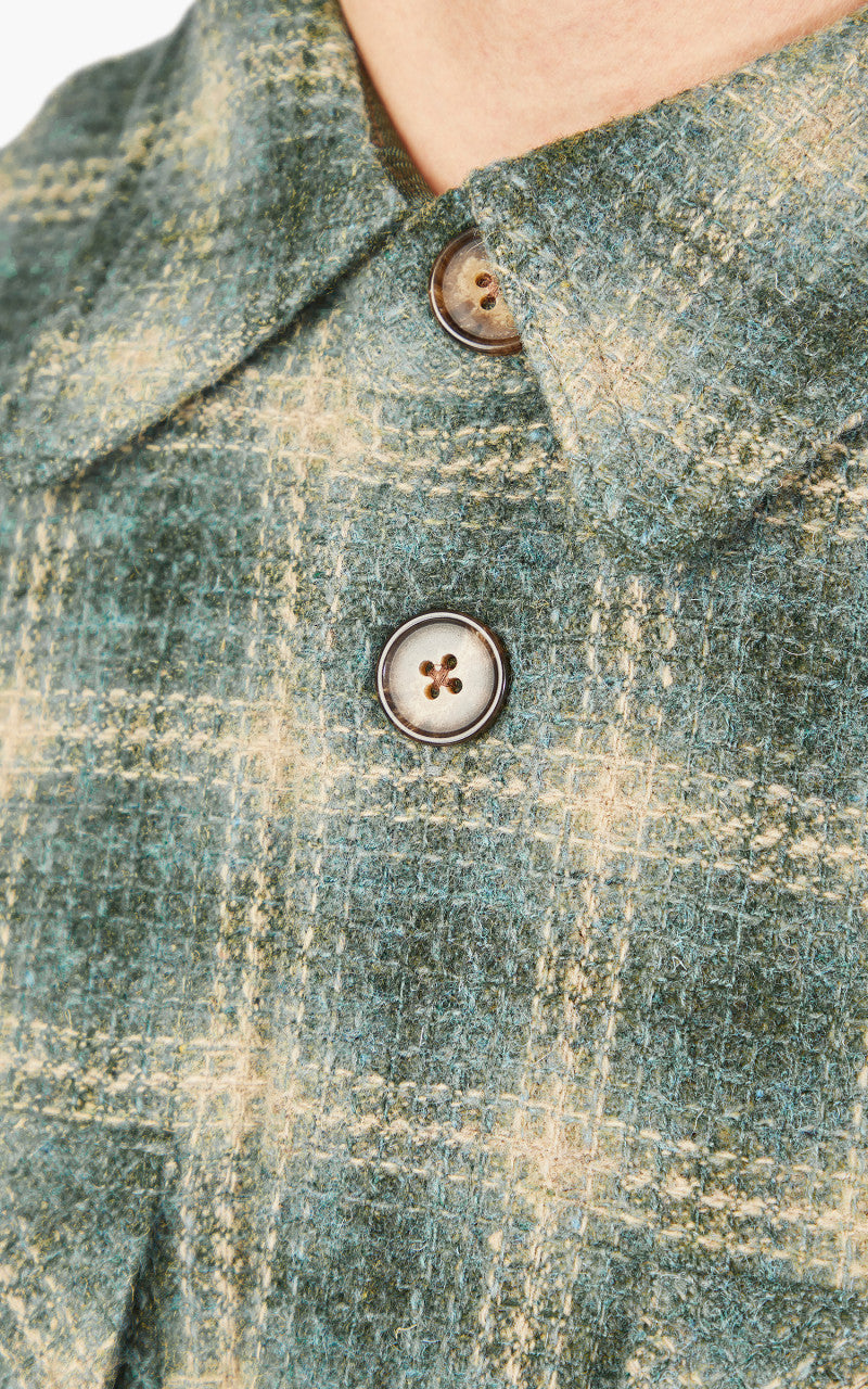 Portuguese Waffle Overshirt Green