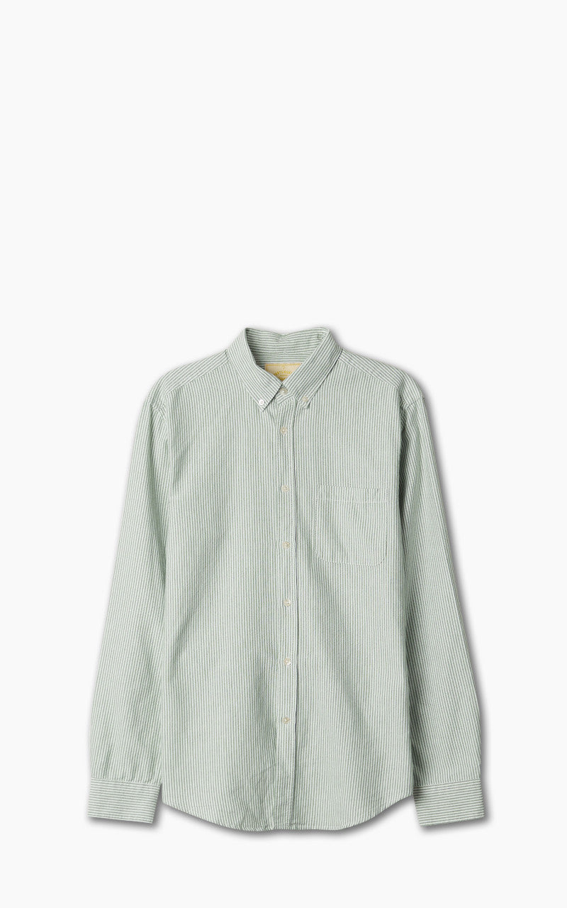 Portuguese Flannel Belavista Stripe Shirt Green