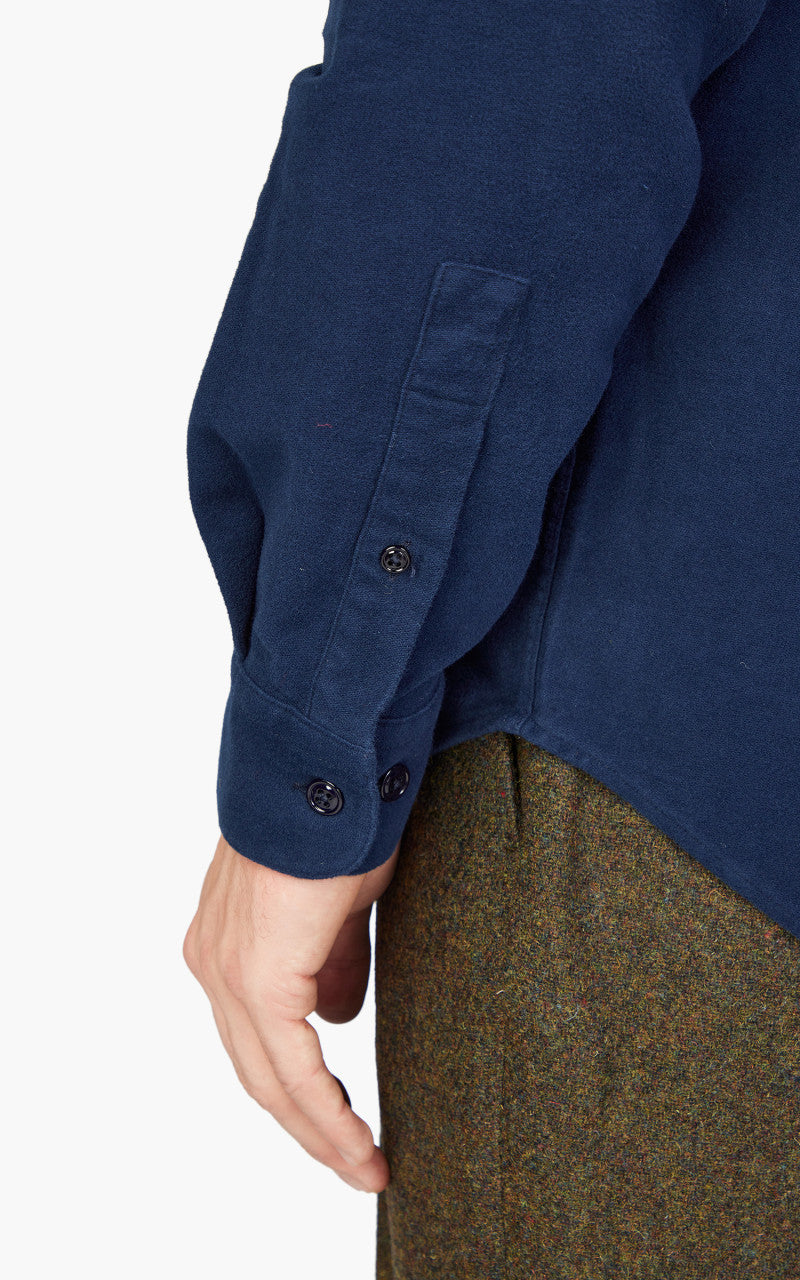 Portuguese Flannel Moleskin Overshirt Navy