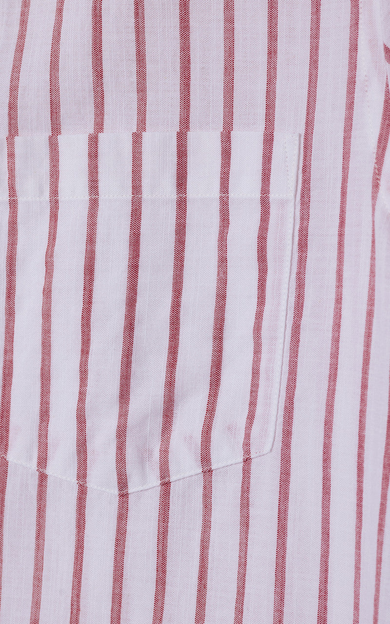 Portuguese Flannel Beach Cabin Camp Collar Shirt Red