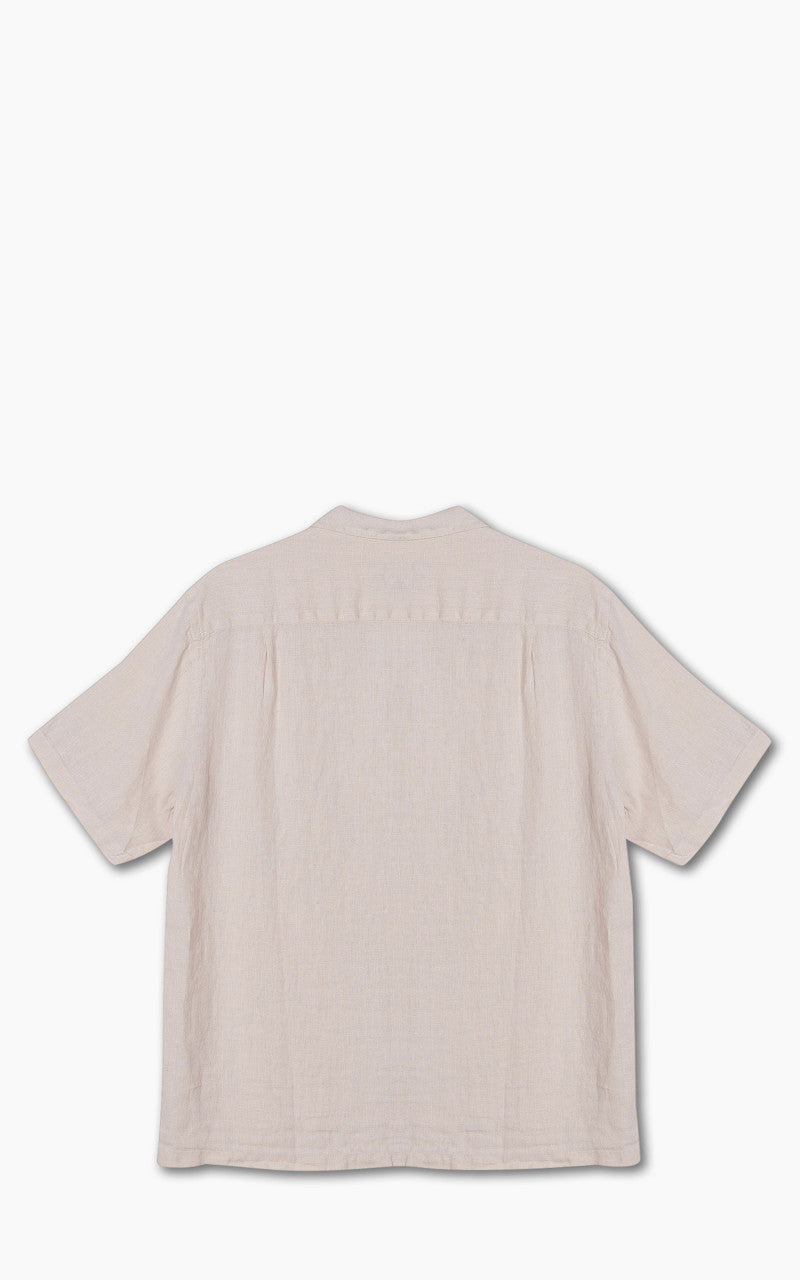 Portuguese Flannel Linen Camp Collar Shirt Raw