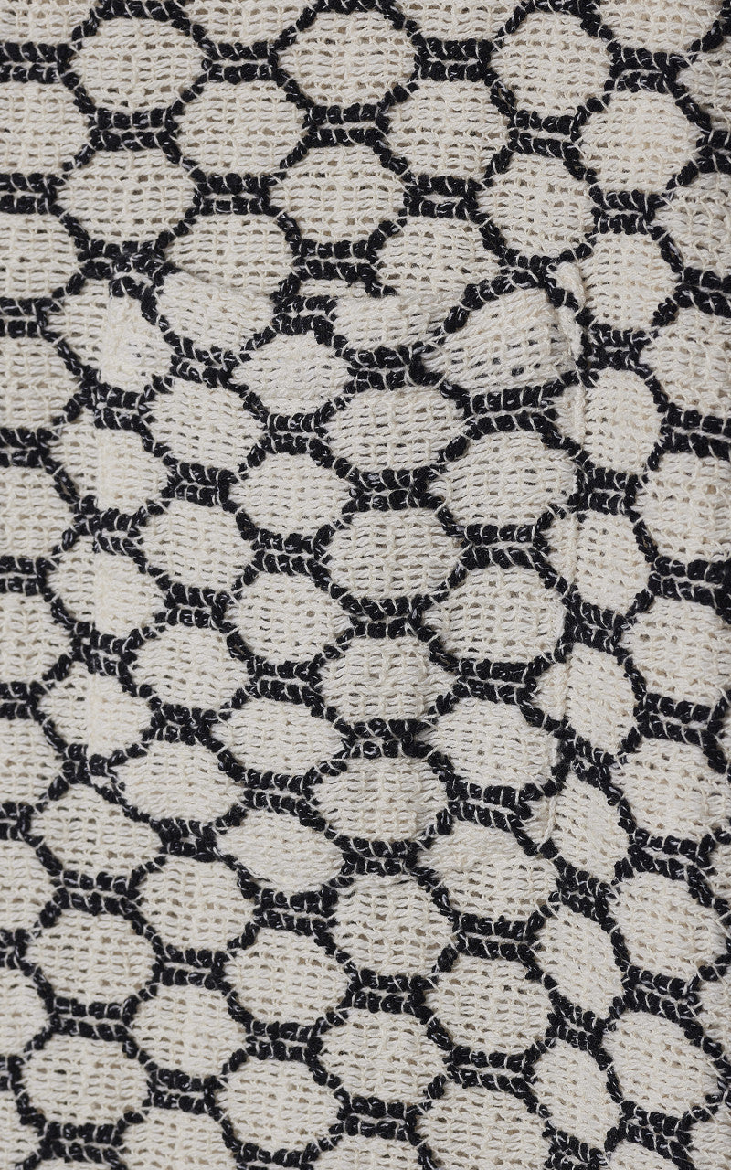 Portuguese Flannel Net Camp Collar Shirt Black