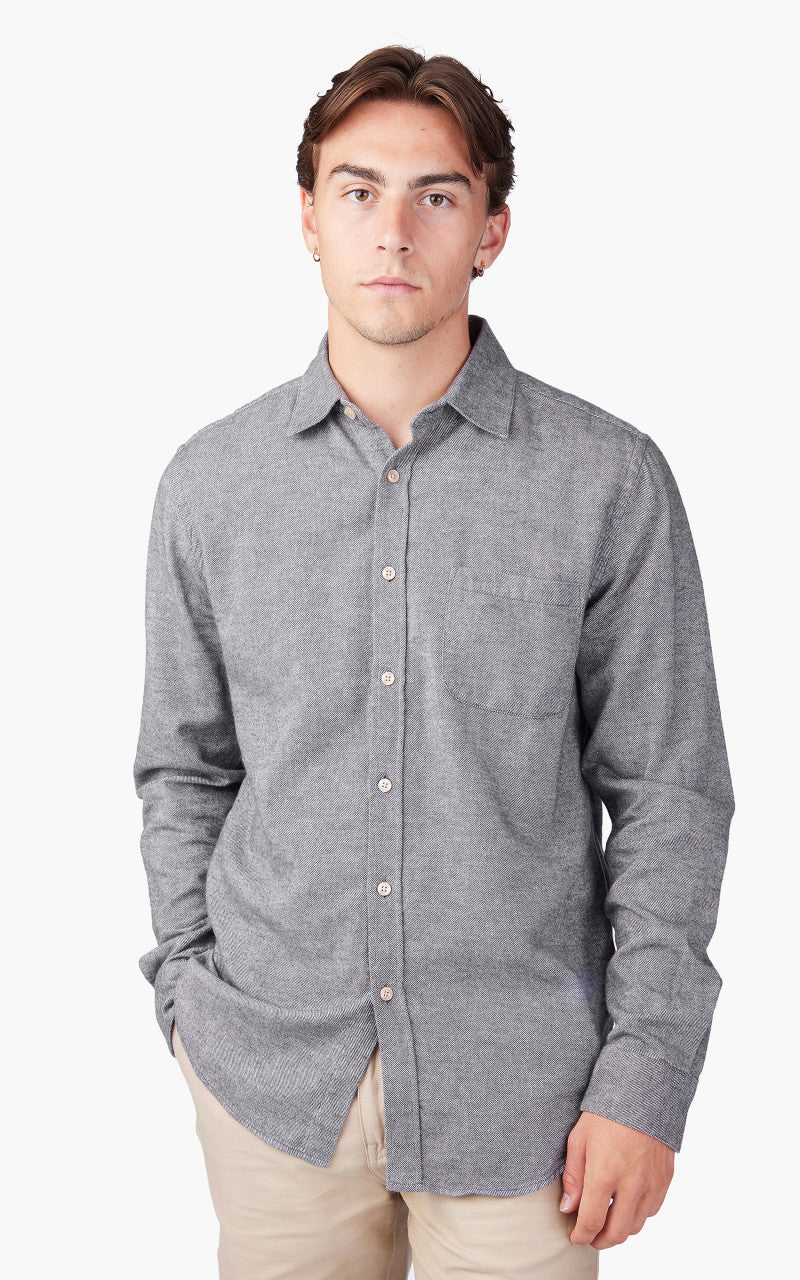 Portuguese Flannel Teca Shirt Light Grey
