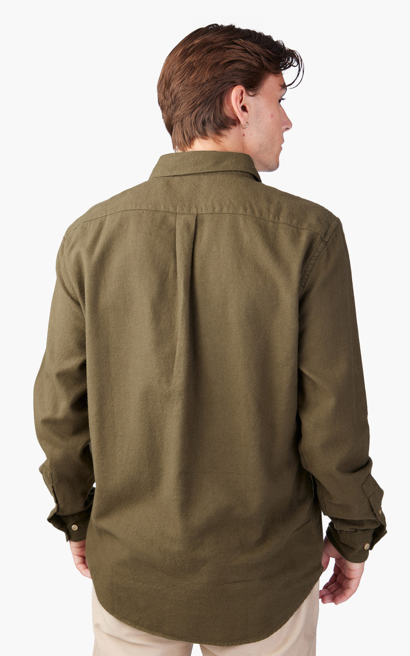 Portuguese Flannel Teca Shirt Olive