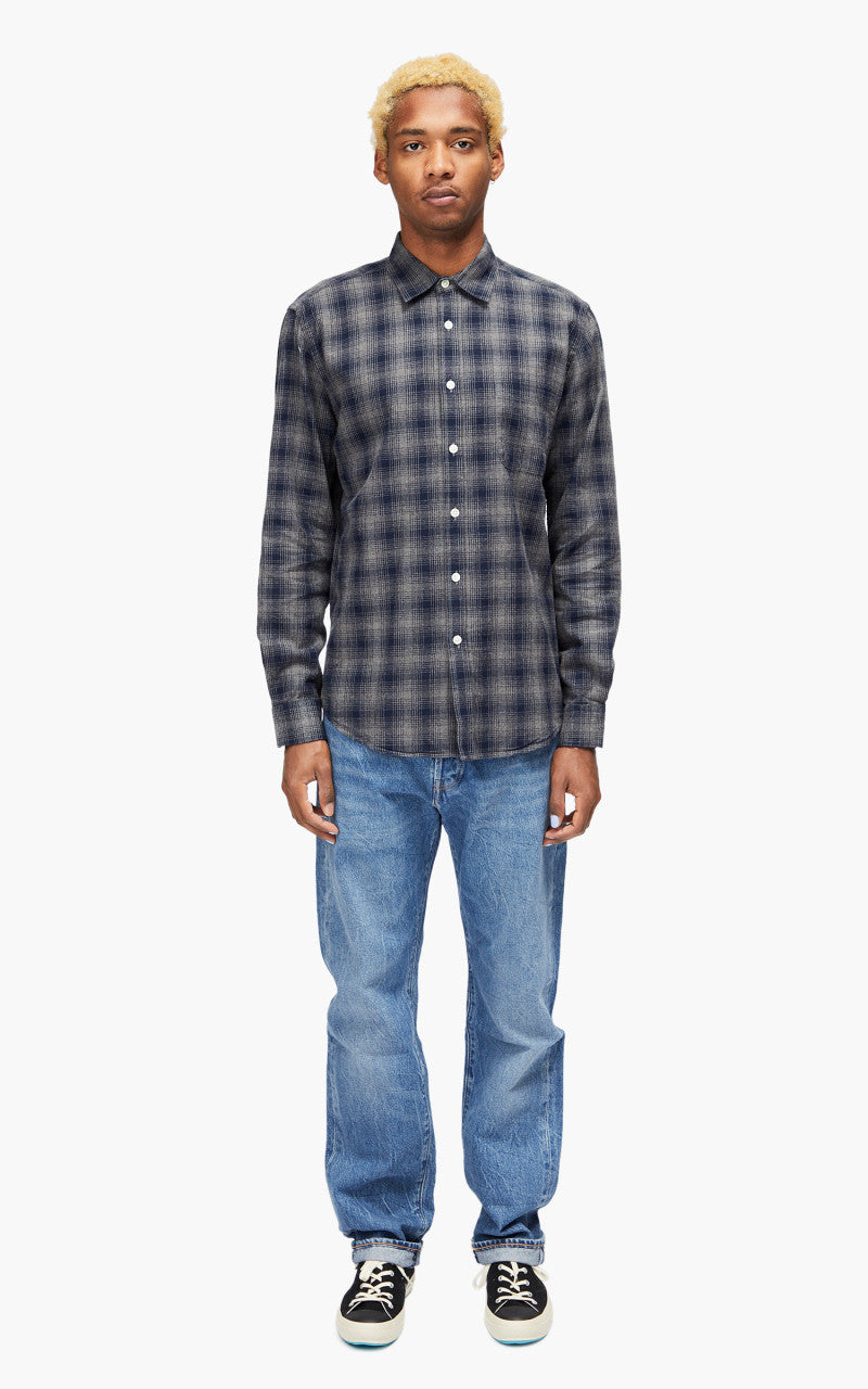Portuguese Flannel Trinity Shirt Navy