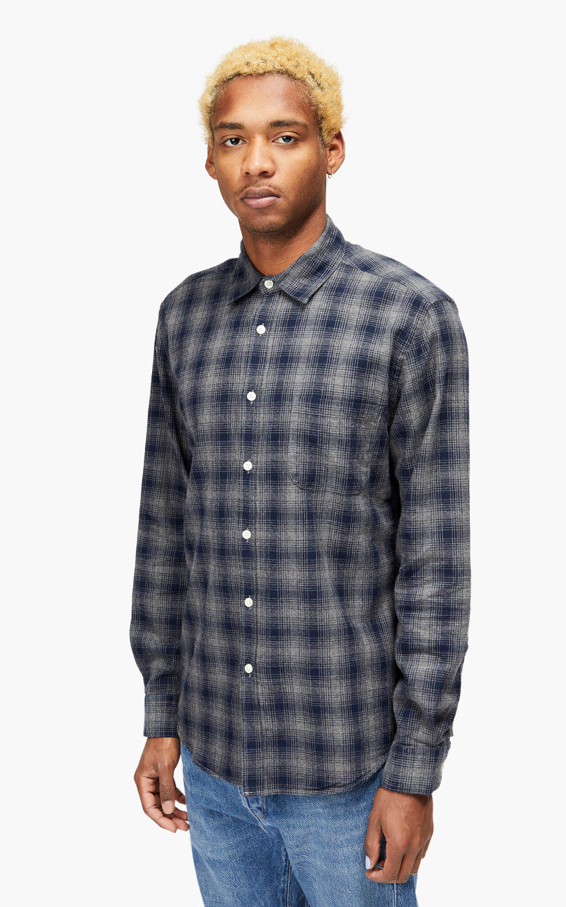 Portuguese Flannel Trinity Shirt Navy