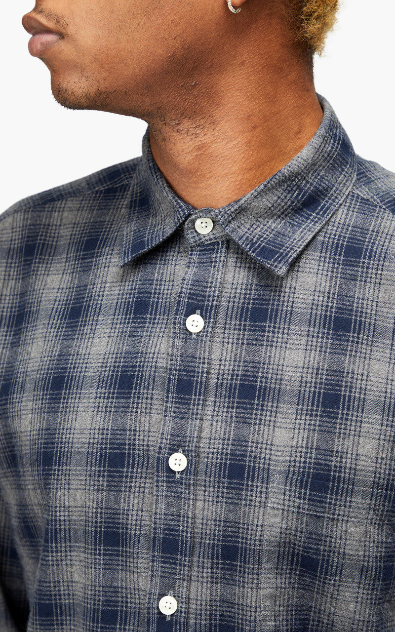 Portuguese Flannel Trinity Shirt Navy
