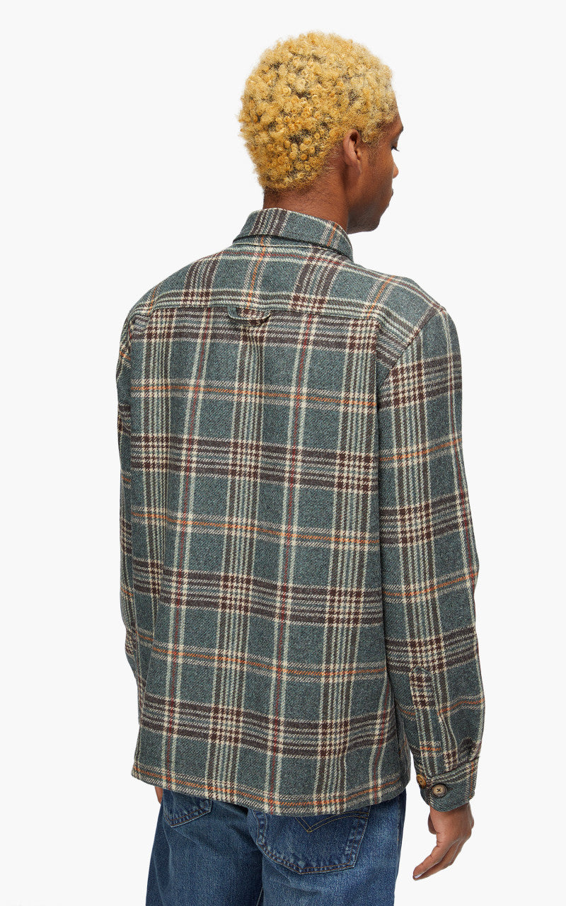 Portuguese Flannel Wool Mesc Overshirt Green