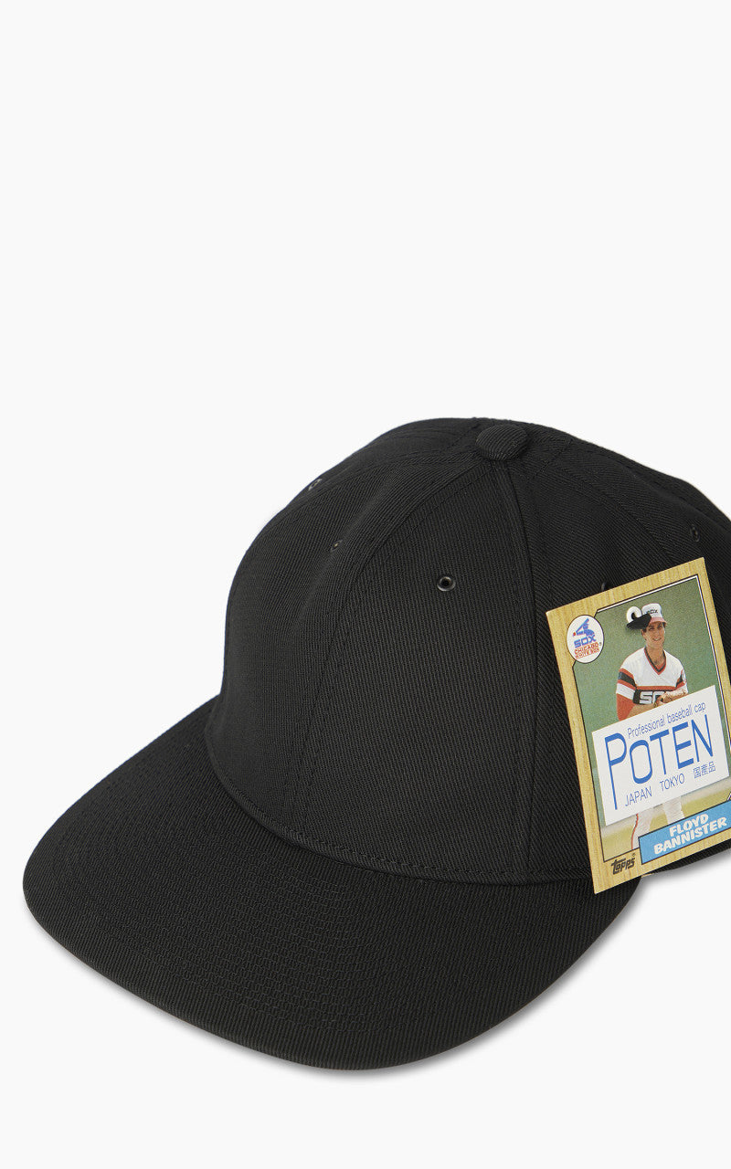 Poten Twist Yarn Baseball Cap Black