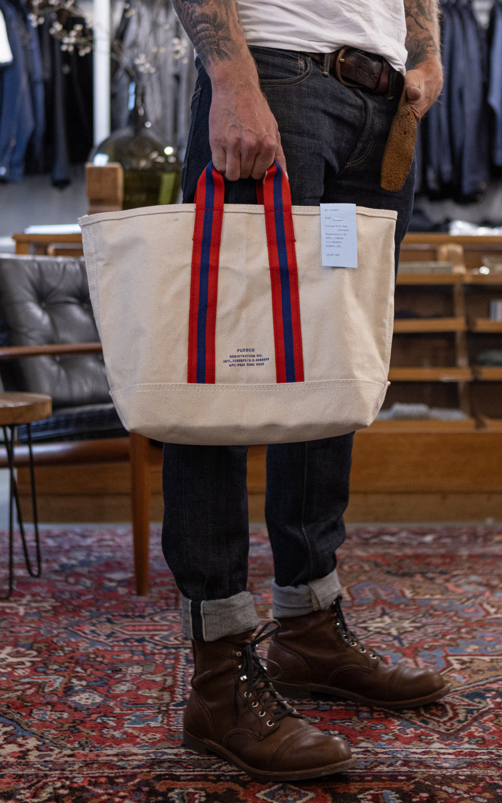 Puebco College Tote Bag Library Natural