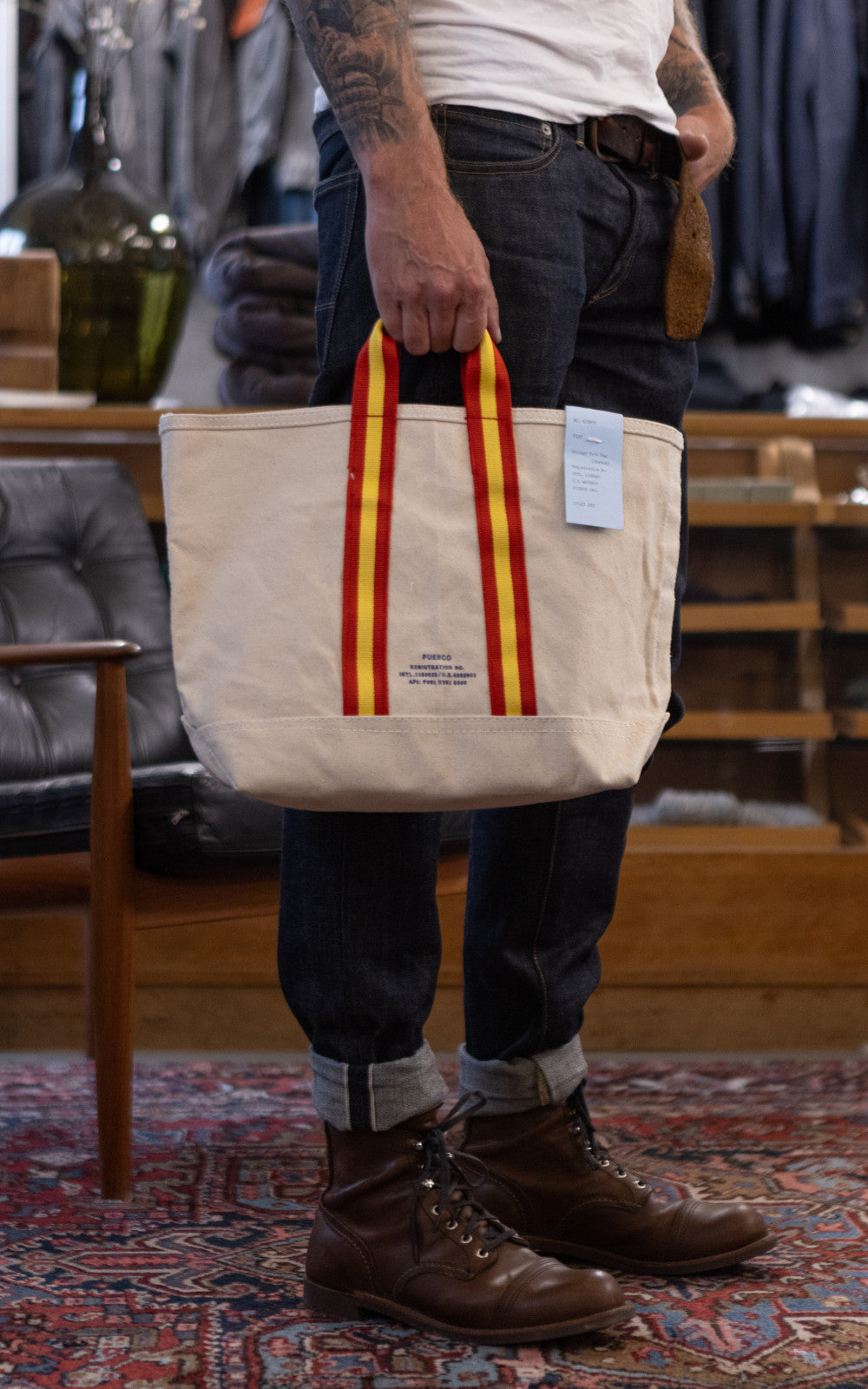 Puebco College Tote Bag Library Natural