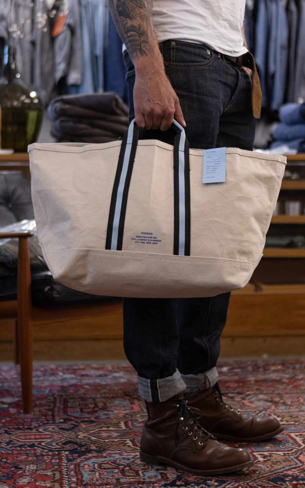 Puebco College Tote Bag Market Natural