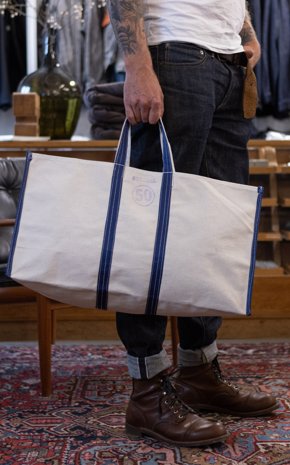 Puebco Market Tote Bag 50 Natural