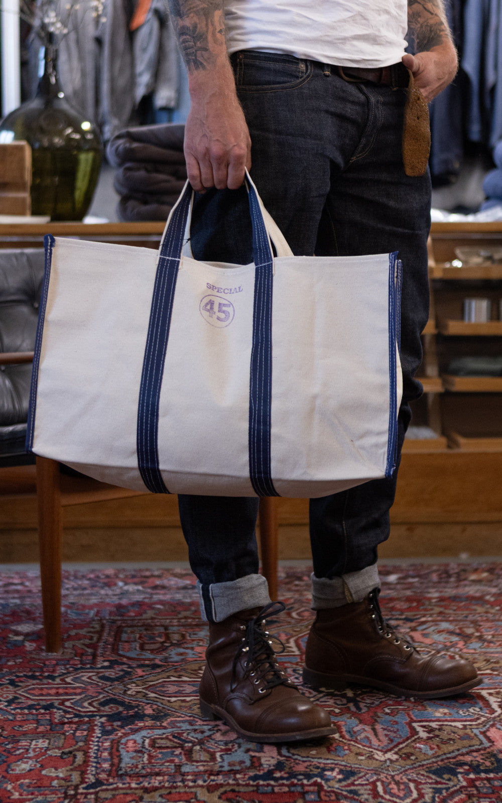 Puebco Market Tote Bag 45 Natural