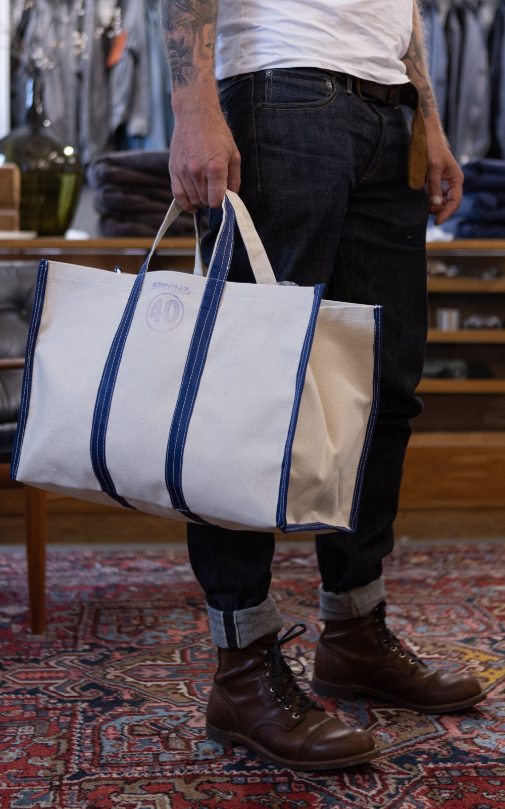 Puebco Market Tote Bag 40 Natural