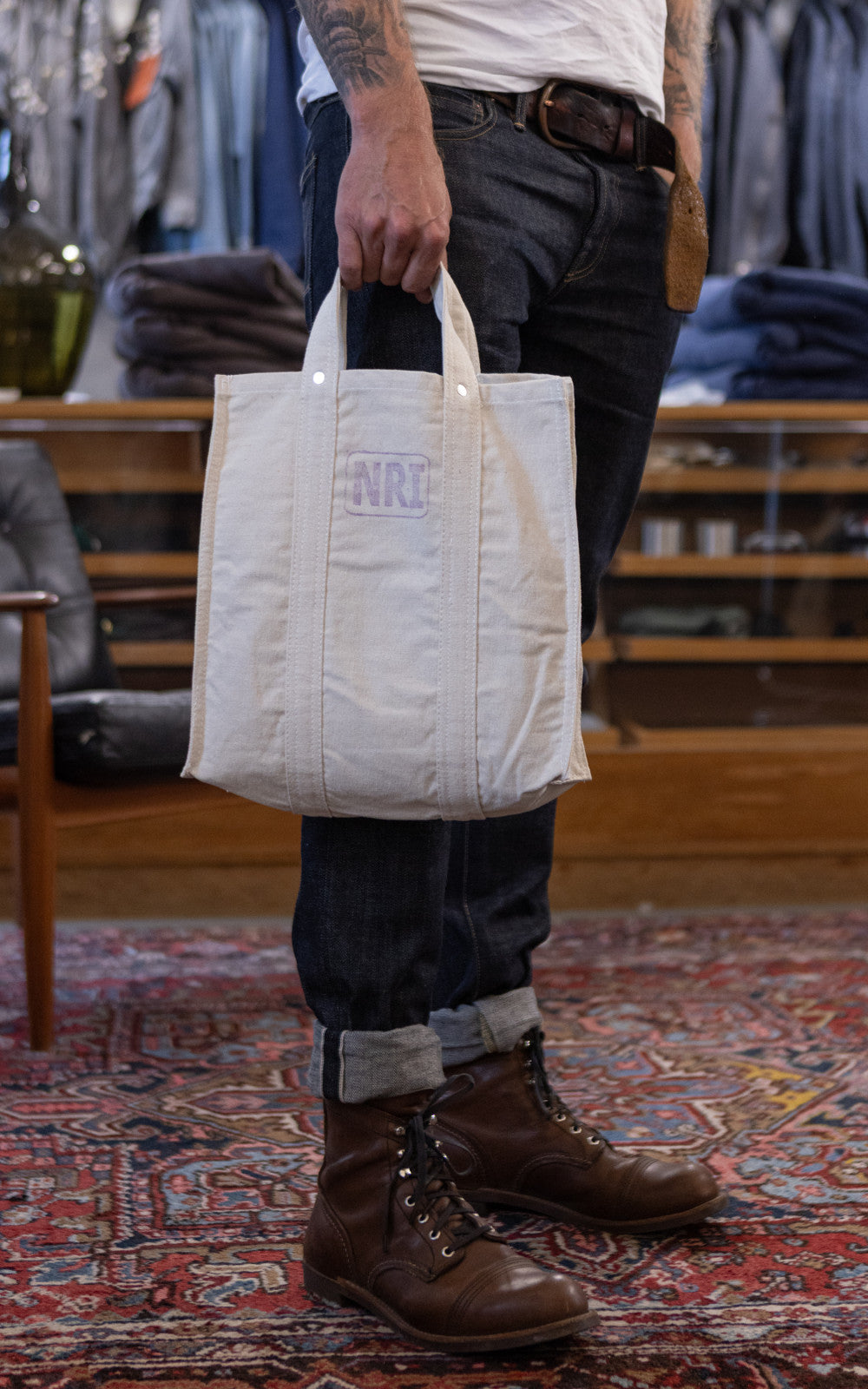 Puebco Labour Tote Bag Small Off White