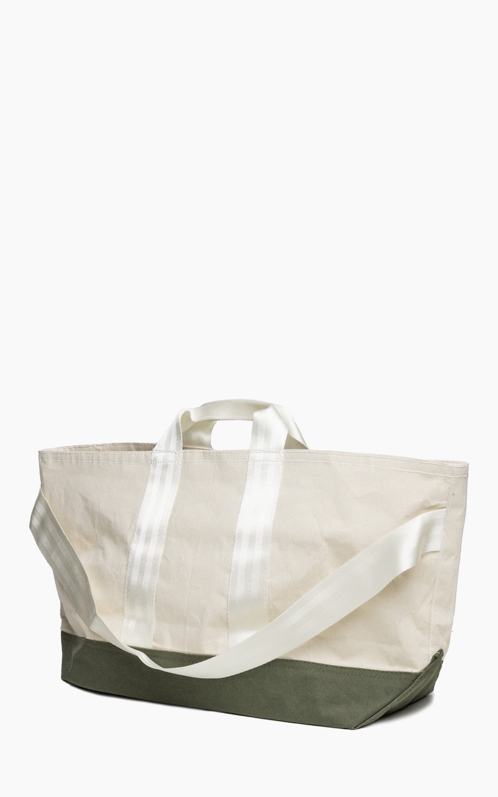 Puebco Laminated Cotton Large Bag Natural/Green