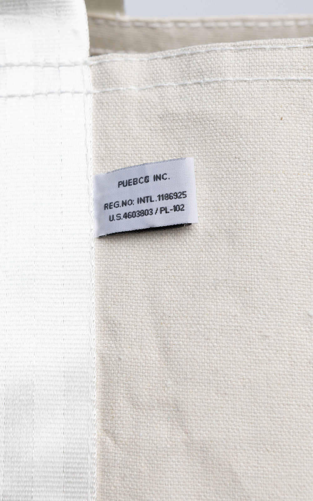 Puebco Laminated Cotton Large Bag Natural/Green