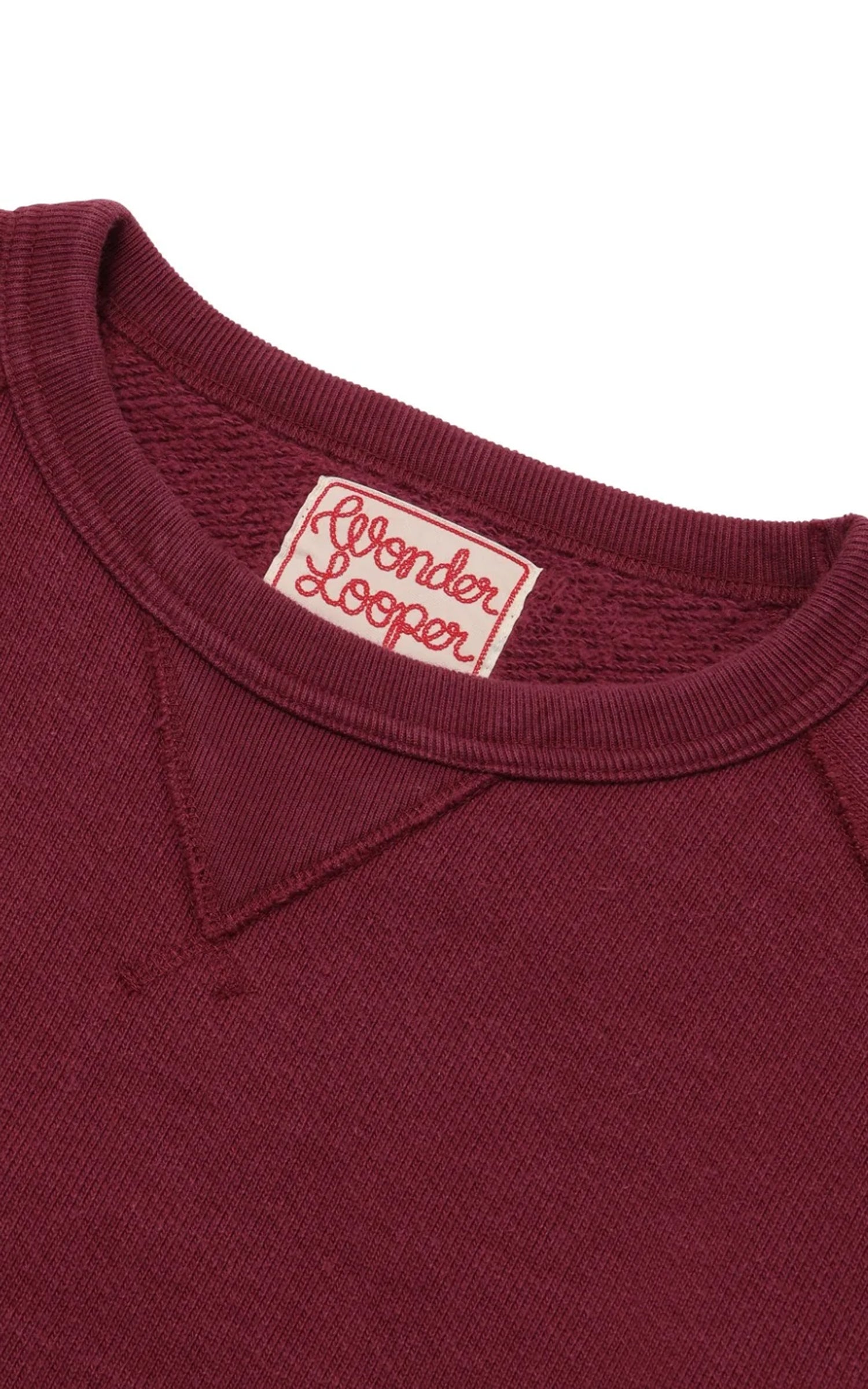 Wonder Looper Pullover Crewneck Double Heavyweight French Burgundy