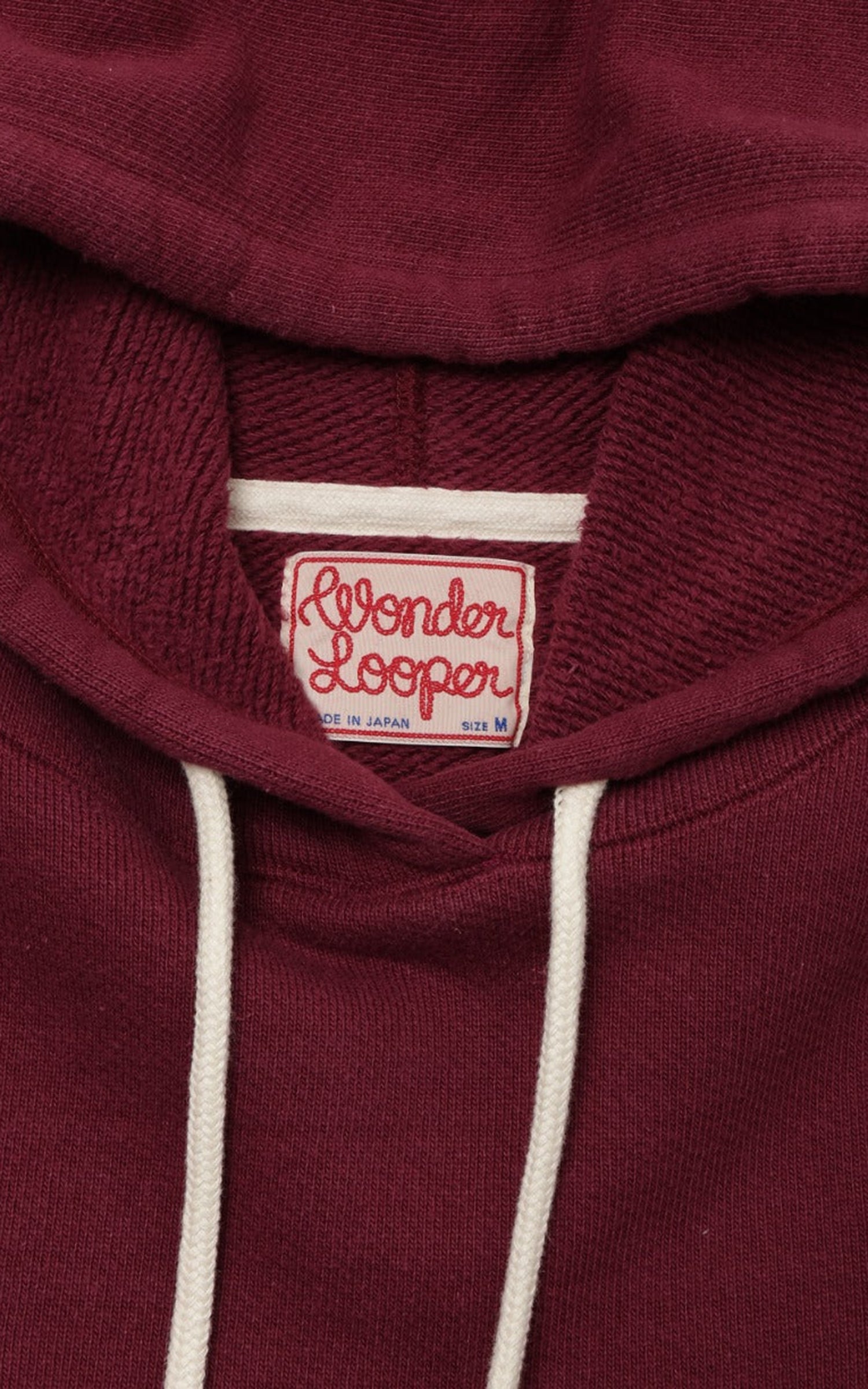 Wonder Looper Pullover Hoodie Double Heavyweight French Terry Burgundy