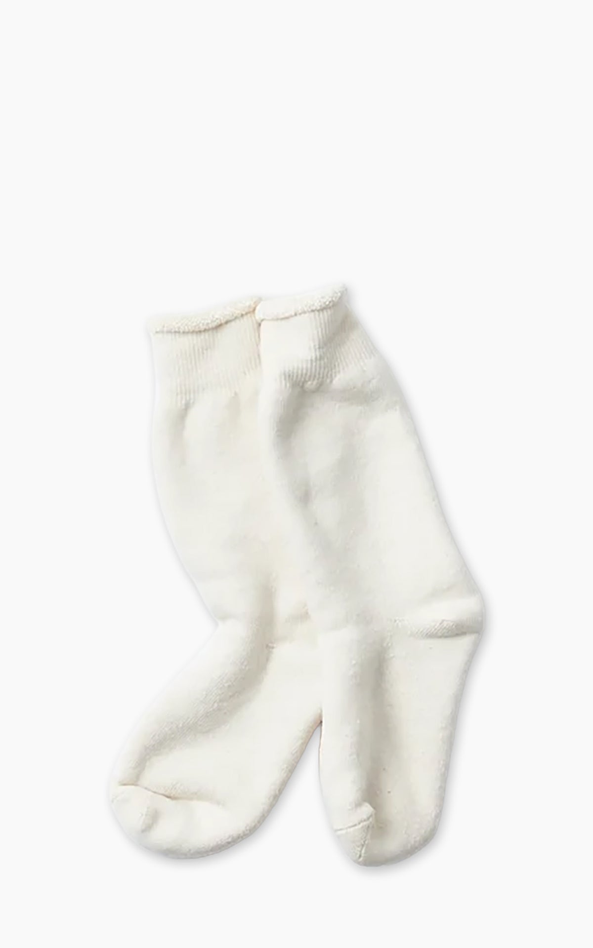Rototo R1001 Double-Face Crew Socks Ivory
