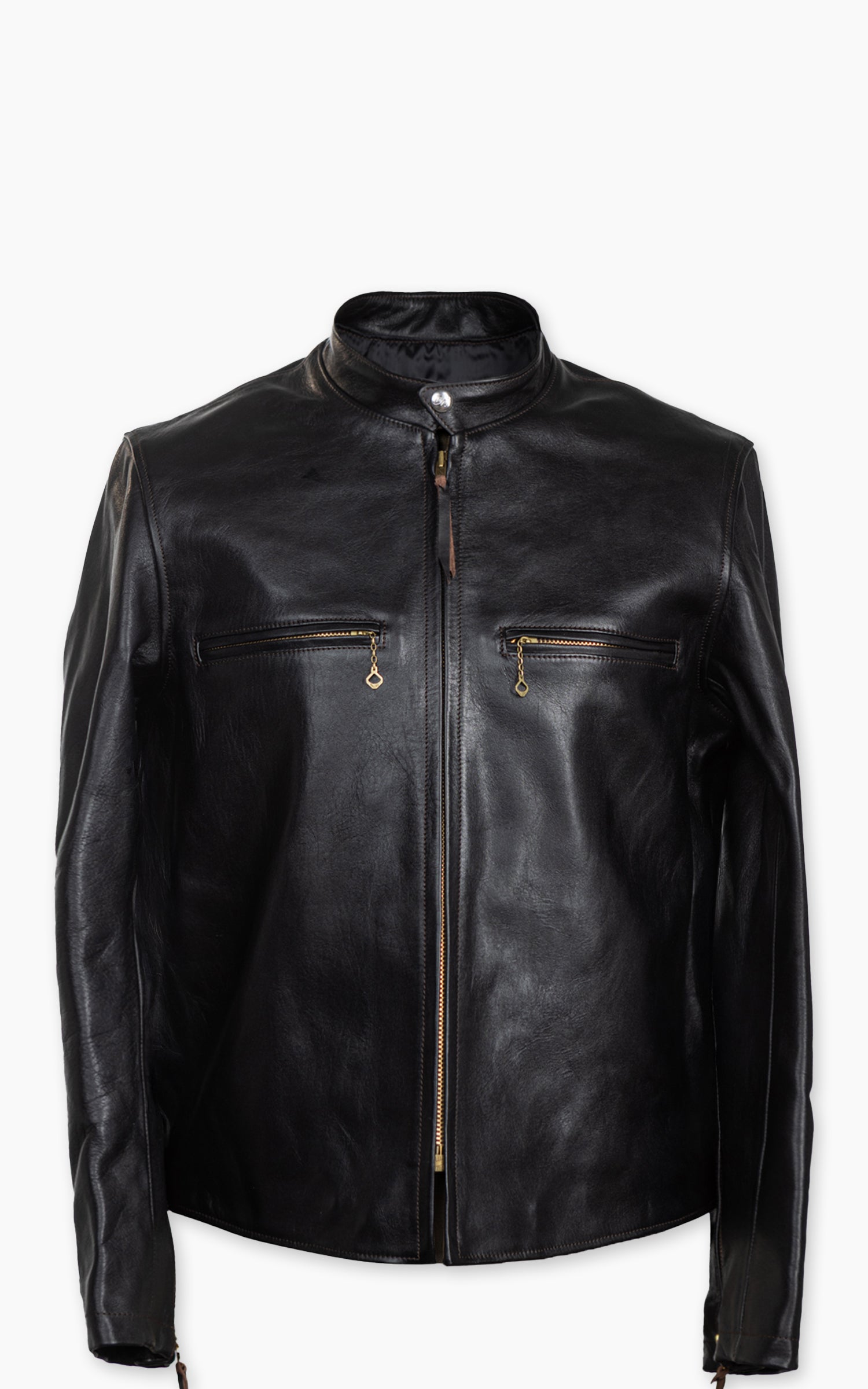 Double Helix Single Legend Horsehide Leather Rider Jacket Black