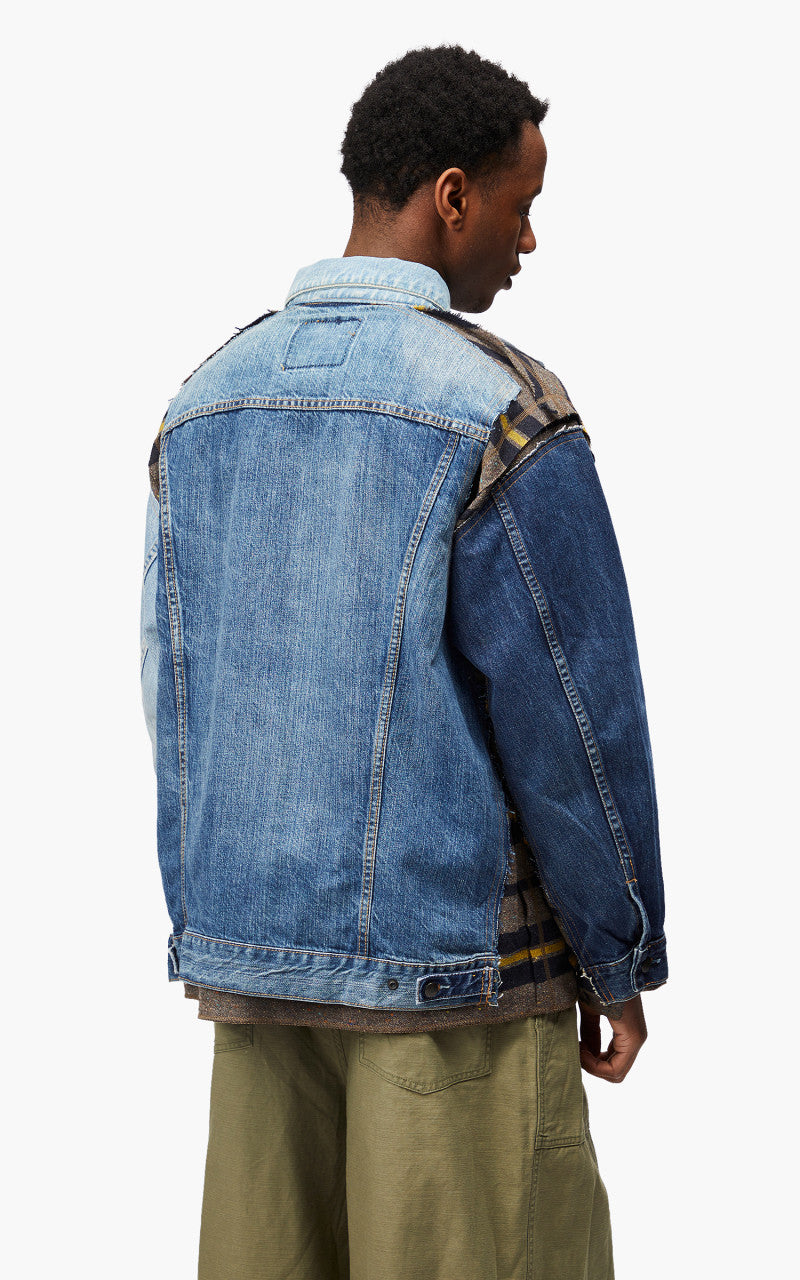 Needles Rebuild by Needles Jean Jacket Blanket Covered Reversible Large