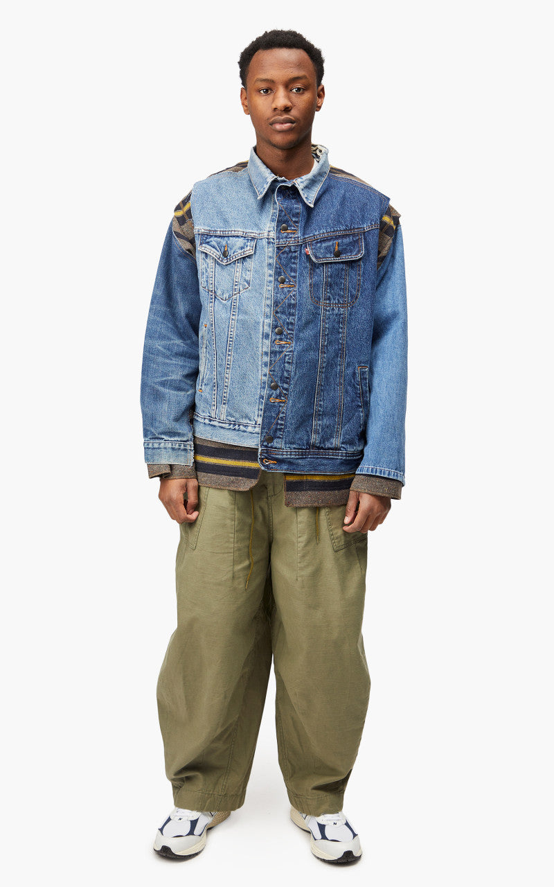 Needles Rebuild by Needles Jean Jacket Blanket Covered Reversible X-Large