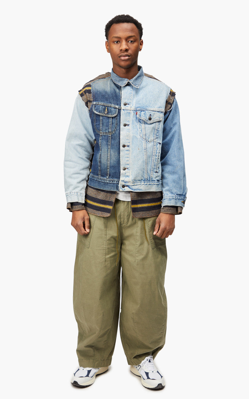 Needles Rebuild by Needles Jean Jacket Blanket Covered Reversible