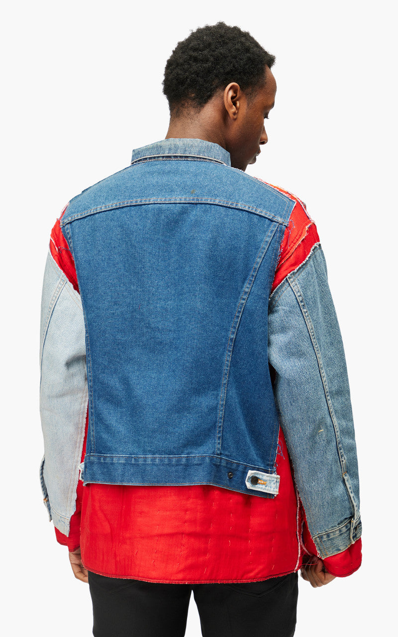 Needles Rebuild by Needles Jean Jacket Rug Covered Reversible Large Needles Rebuild by Needles Jean Jacket Rug Covered Reversible Large