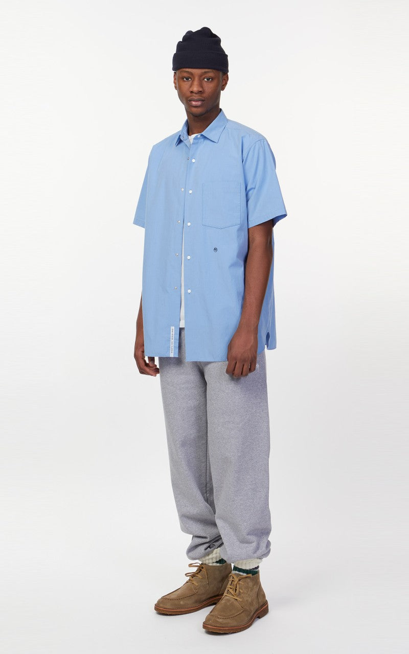 Nanamica Regular Collar Wind S/S Shirt Sax