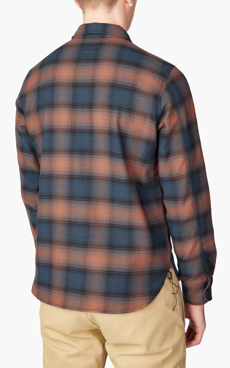 Rogue Territory Field Shirt Navy/Blush Ombre Plaid