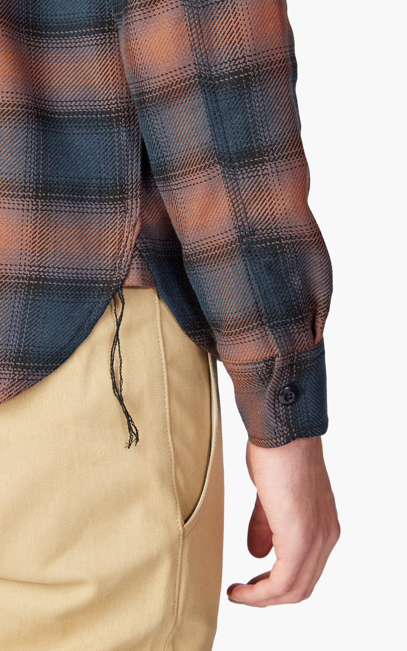 Rogue Territory Field Shirt Navy/Blush Ombre Plaid