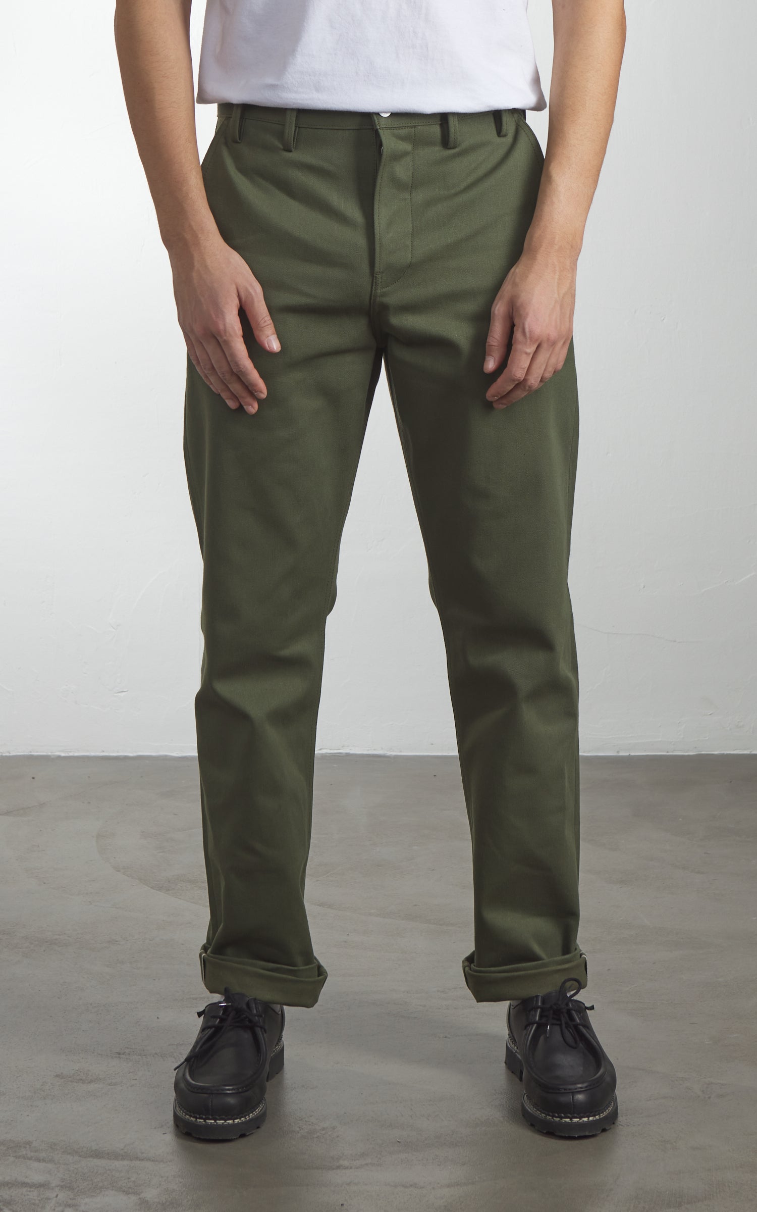 Rogue Territory Officer High Trouser Selvedge Olive